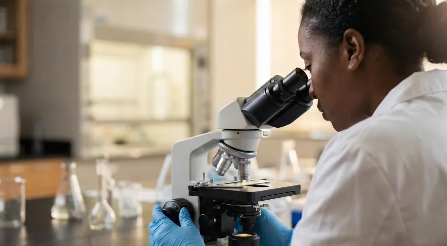 Scientist conducting research in laboratory - representing high-achieving professionals who qualify for EB-1A visas